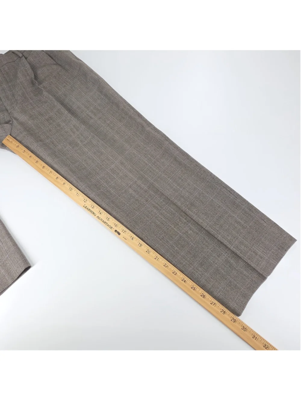 Brooks Brothers 1818 Madison Dress Pants Mens 35x29 Brown Glen Plaid 100% Wool